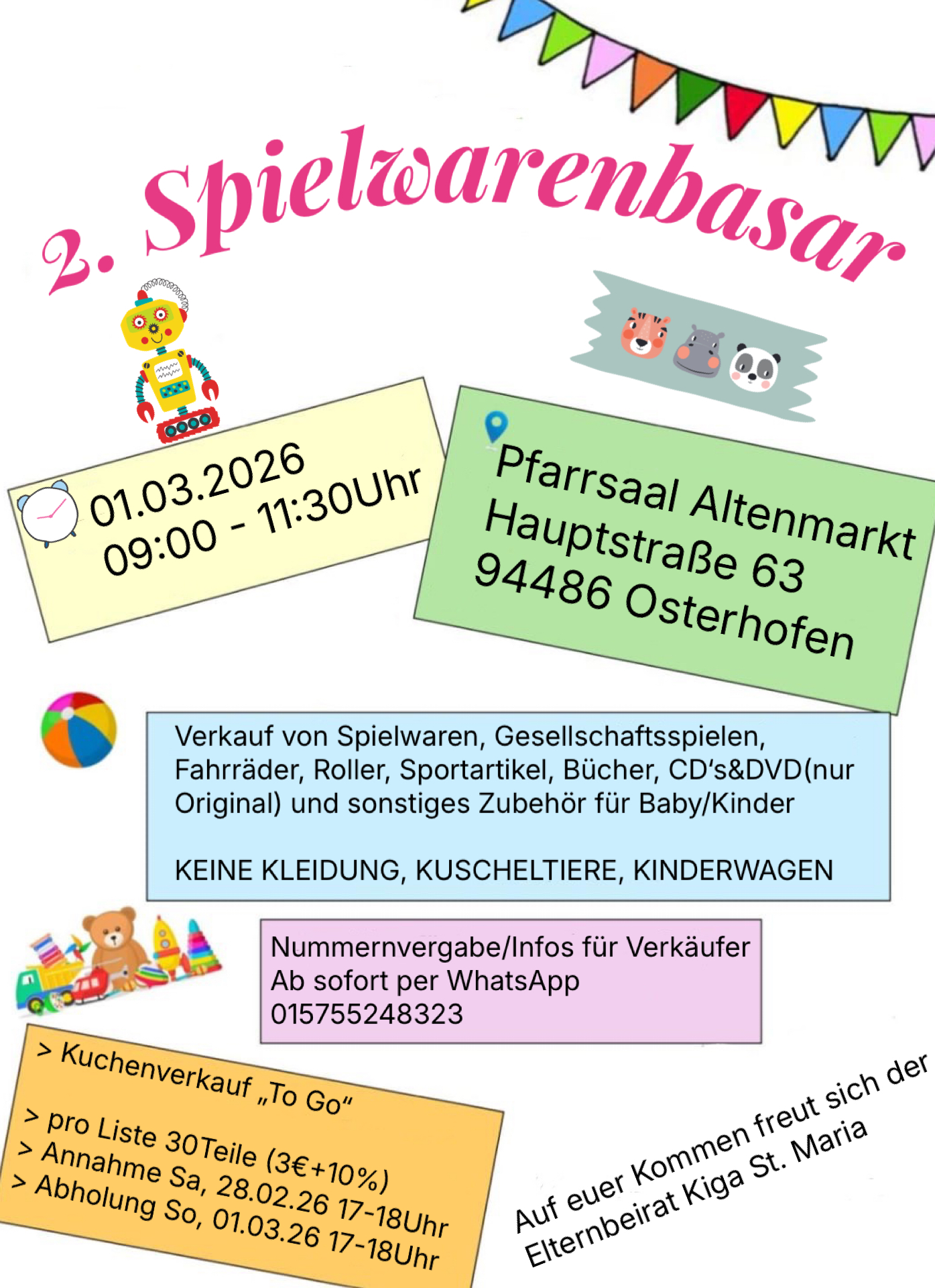 Spielwarenbasar Kindergarten St. Maria / Osterhofen